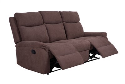 Sillón reclinable de tela con portavasos