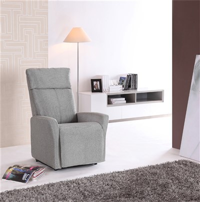 Sillón reclinable de tela con otomana de 2 plazas